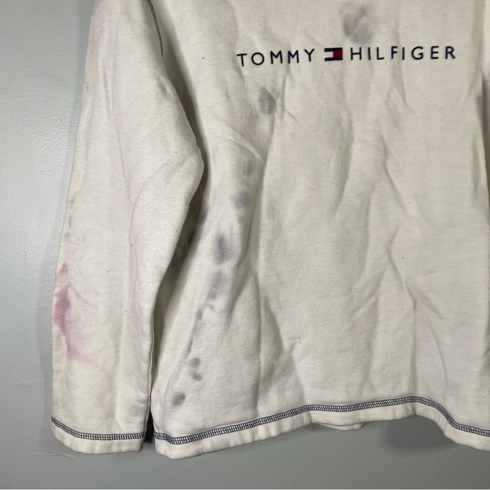 Tommy Hilfiger Vintage Tie Dye Y2K Casual Preppy Crewneck Sweatshirt Size Medium - Picture 4 of 6